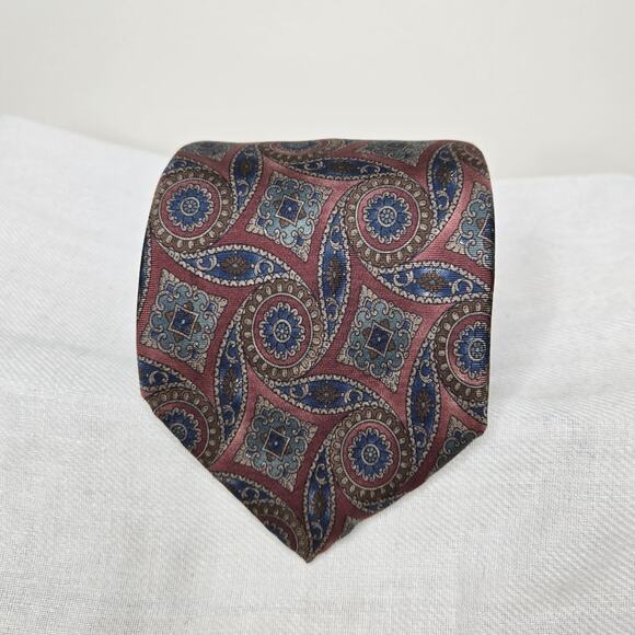 BILL BLASS Multicolor Paisley Silk Tie Classic Width - Picture 1 of 4